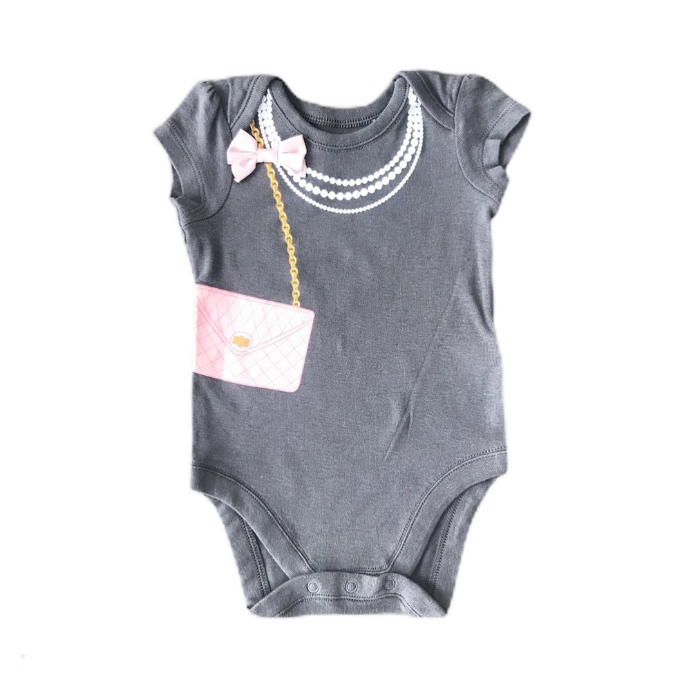 Adorable Gray Bodysuit.
